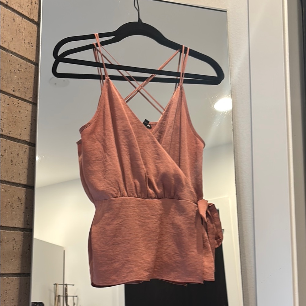 Express dusty rose satin camisole top Size S